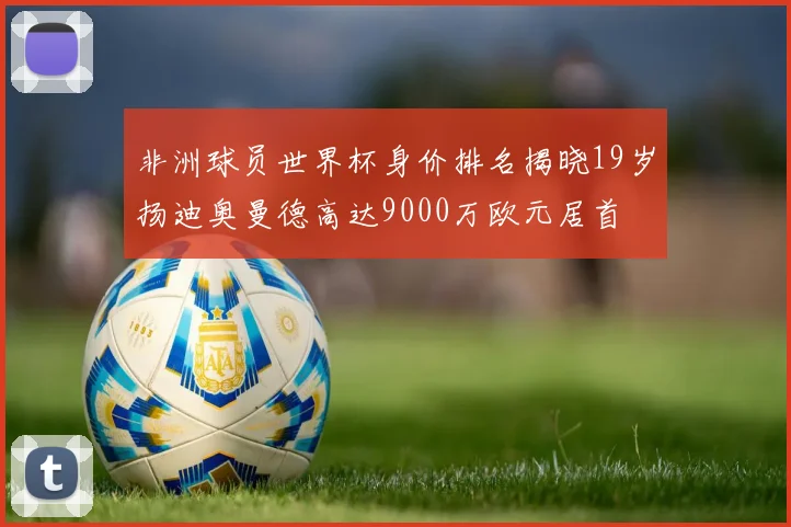 非洲球员世界杯身价排名揭晓19岁扬迪奥曼德高达9000万欧元居首